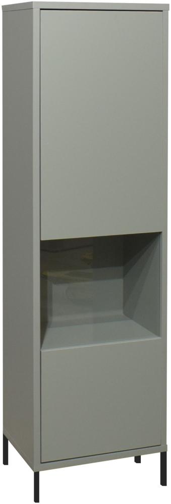 Vitrinenschrank Erna 41x32x147 Pinie Green matt Lack 14750-Q Bild 1