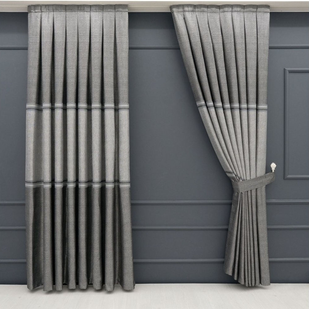 Gardinen by Justyna Vorhang 2er Fon Seiten Schal Set (4 St), Kräuselband, abdunkelnd, Fertiggardine,Hochwertiggardine,Turkischegardine,Perde,Pileli Tül Bild 1