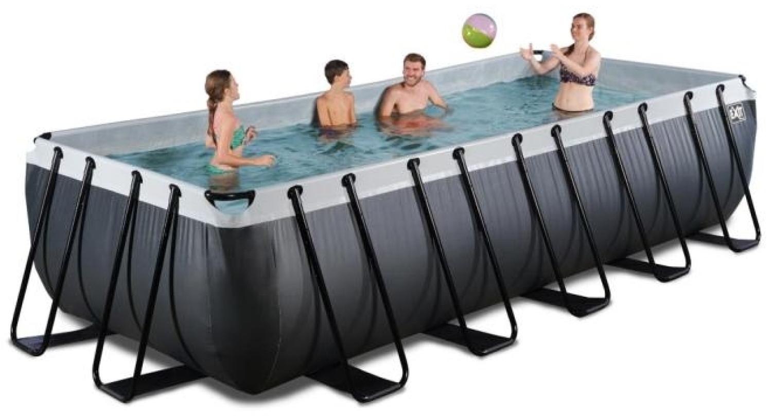 EXIT Black Leather Pool 540x250x122cm mit Sandfilterpumpe - schwarz Bild 1