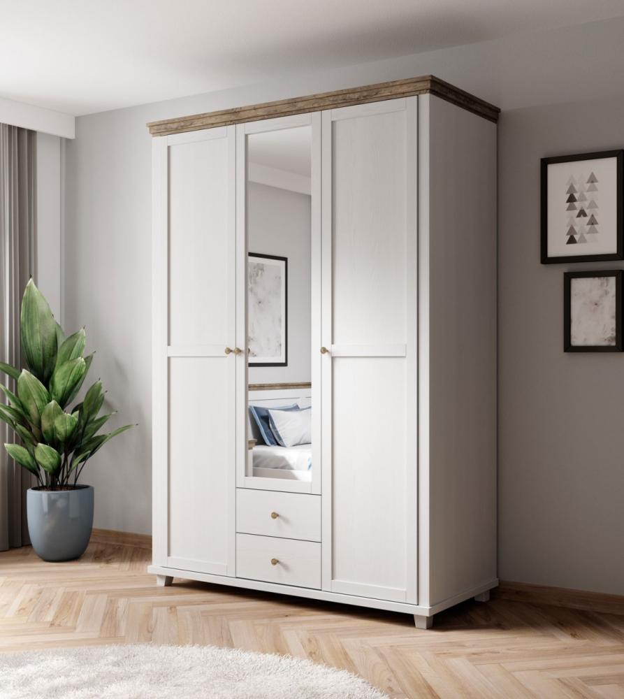 Kleiderschrank "Evora" Drehtürenschrank 154 cm Abisko Ash Eiche Lefkas Bild 1