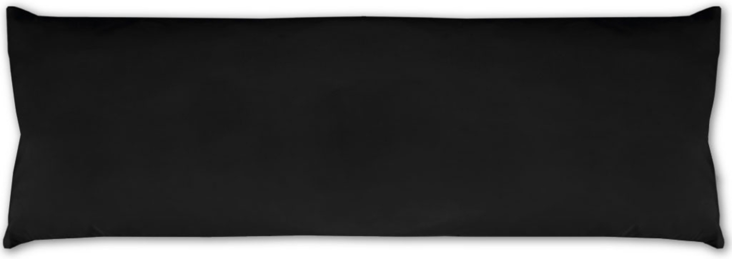 Seitenschläfer Kissenhülle Kissenfüllung Körperkissen, bequem und anschmiegsam in vielen verschiedenen Farben erhältlich (ca. 40x120cm / schwarz - jet black) Bild 1