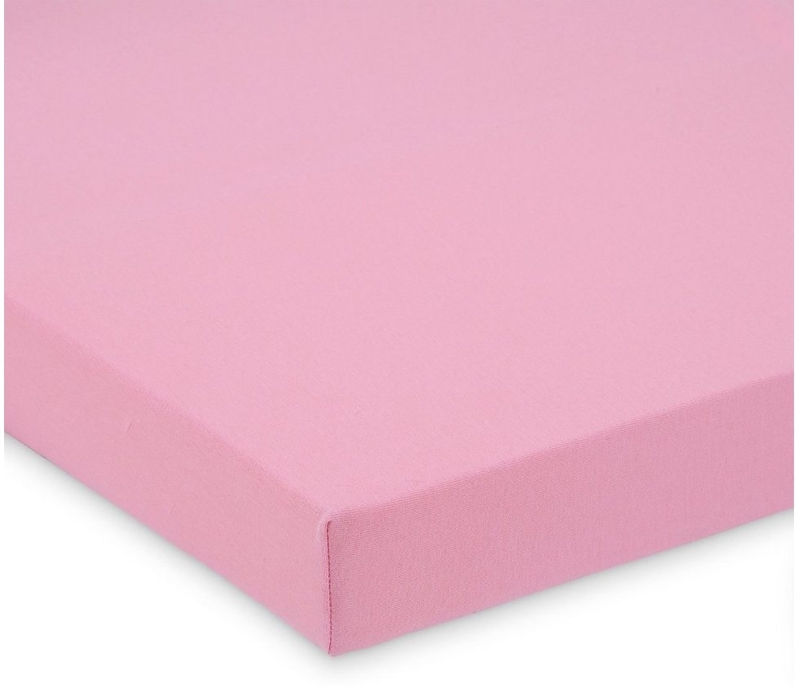 FabiMax Jersey Spannbettlaken für Laufgitter, 75x100 cm, rosa Bild 1