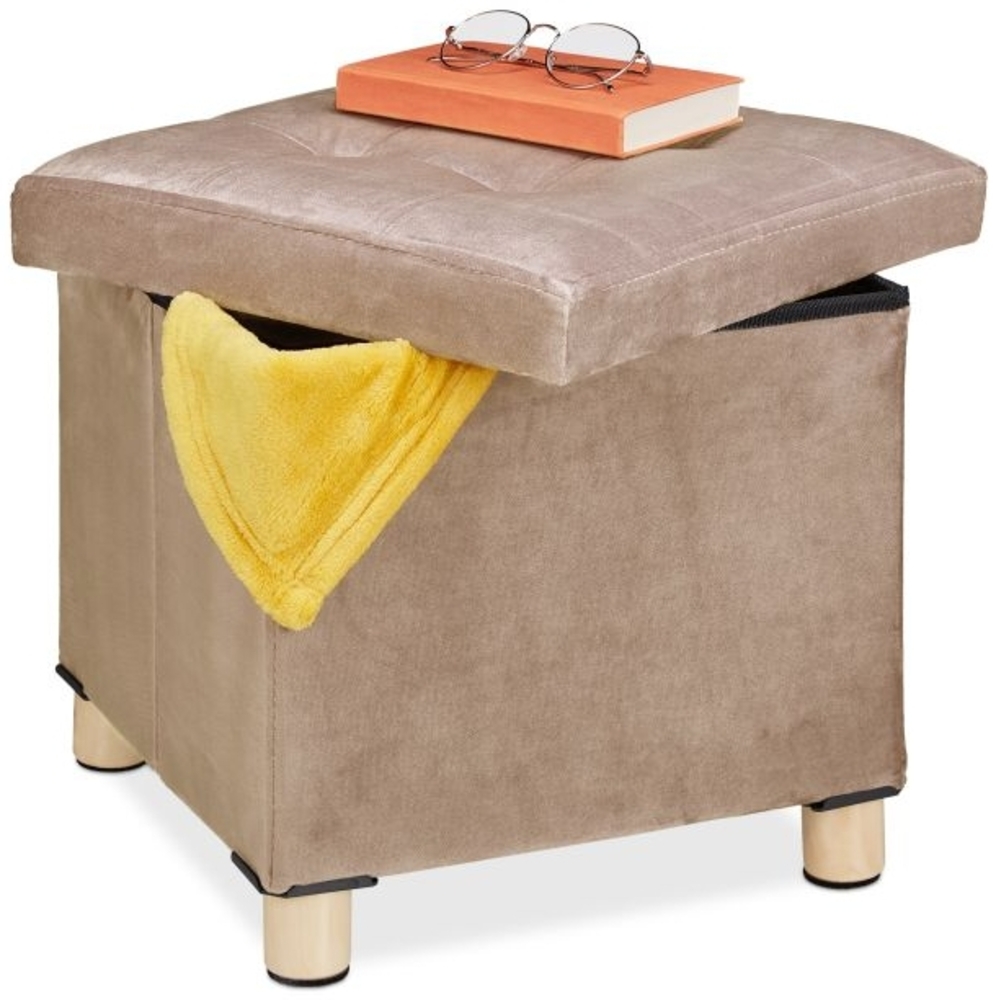 Samthocker mit Tablett Bild 1