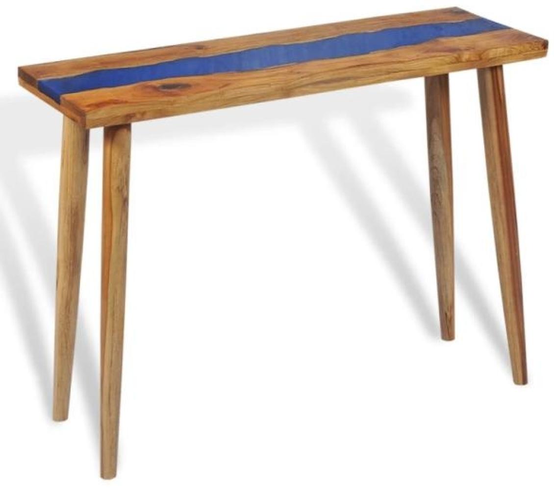 vidaXL Konsolentisch Teak Harz 100 x 35 x 75 cm Bild 1