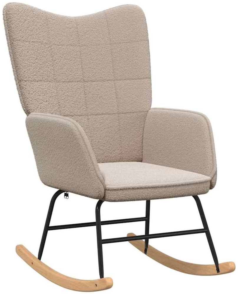 vidaXL Schaukelstuhl Hellgrau Sherpa-Stoff 42001783 Bild 1