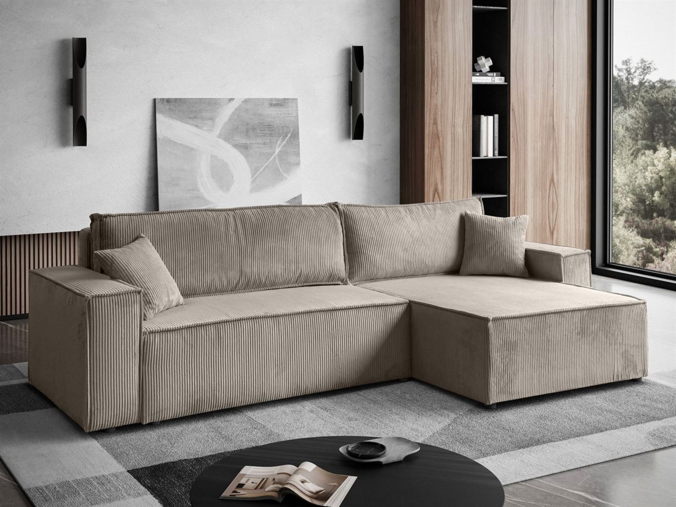 Lookway Ecksofa CARLO L-Form mit Lieferung bis in die Wohnung, mit Bettkasten und Schlaffunktion Bild 1