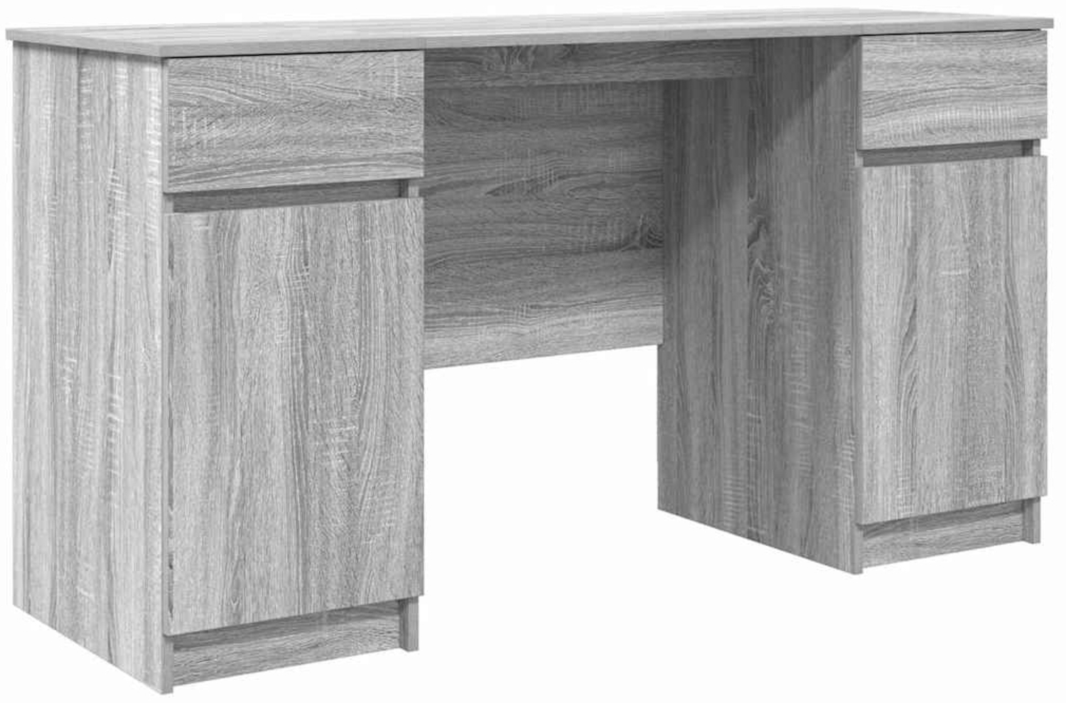vidaXL Schreibtisch mit Tür Grau Sonoma 140 x 49 x 76 cm Holzwerkstoff 3328512 Bild 1