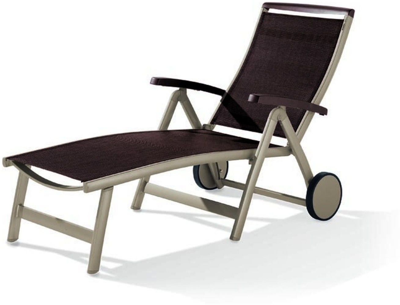 Sieger Royal Klapprollliege klappbar, Aluminium Champagner 78 x 101 x 193 cm Bild 1
