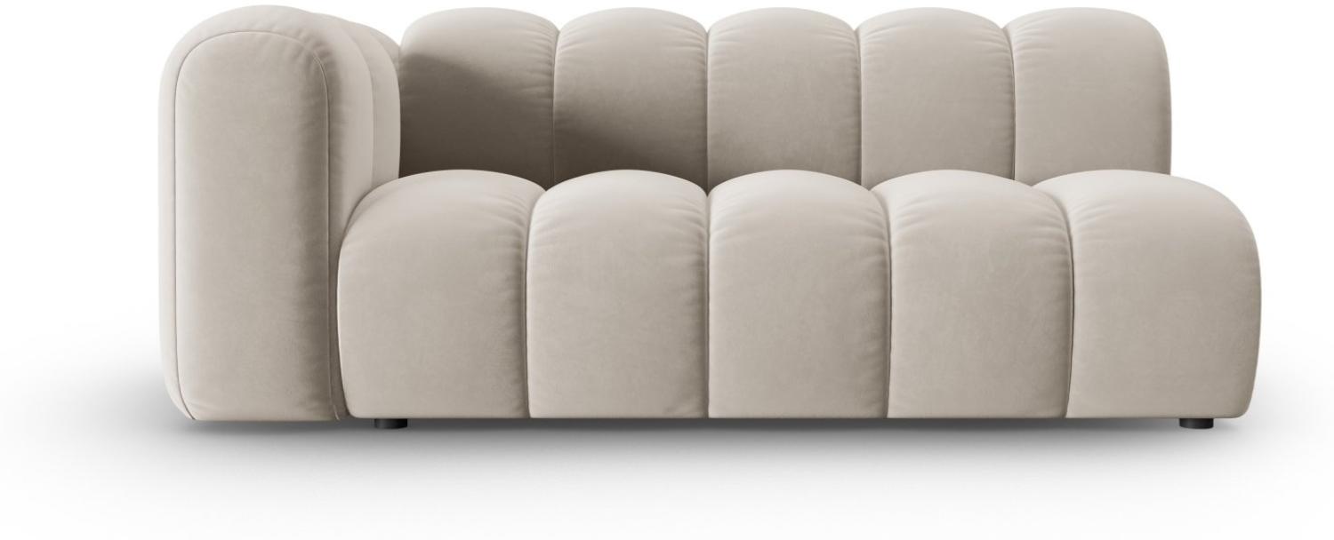 Micadoni Modulares Sofa Lupine 3-Sitzer Links Samtstoff Beige Bild 1