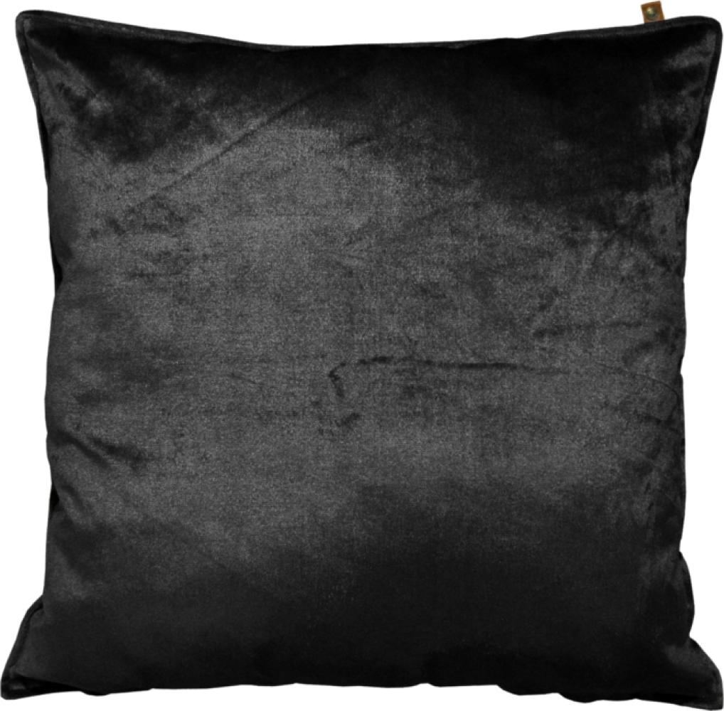 Overseas Samtkissen, 100% Polyester in Black / Schwarz, 45 x 45 cm Bild 1