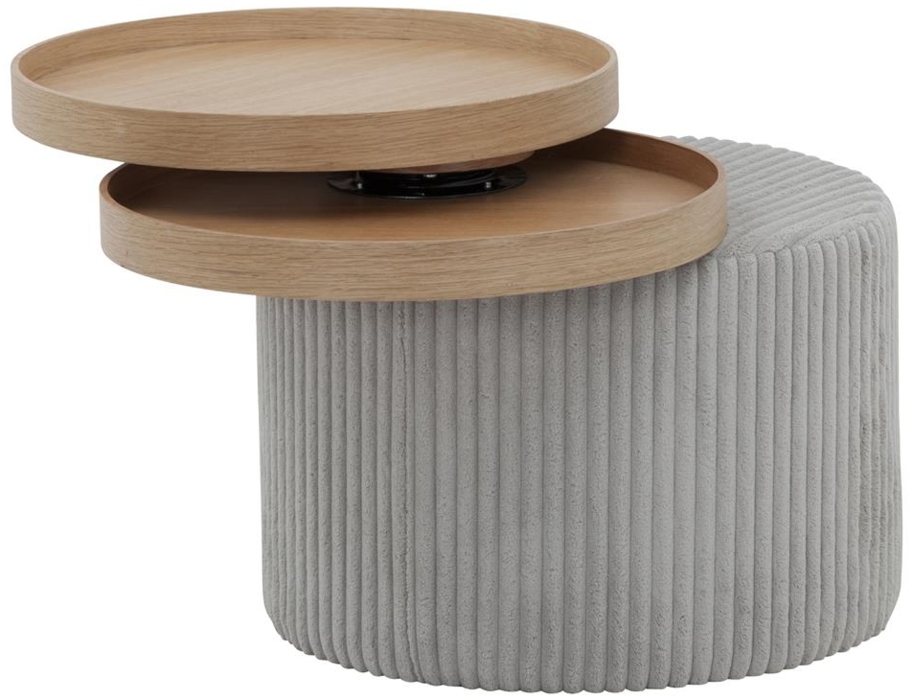 Beistelltisch MDF Polyester Hellgrau Bild 1