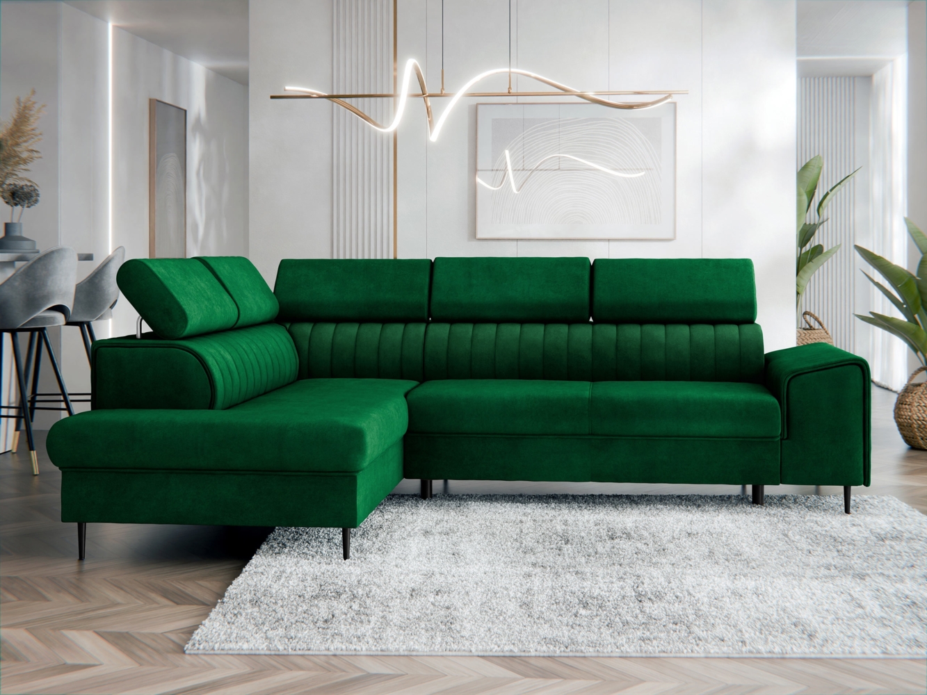 Ecksofa Kadurin (Farbe: Magic Velvet 2225, Seite: Links) Bild 1