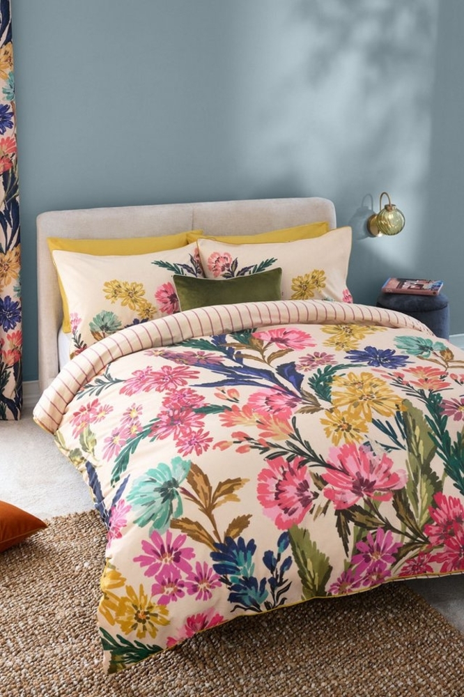 Next Bett-Set Wendbare Bettwäsche Herbstblumen, Bezug: Baumwolle Bild 1