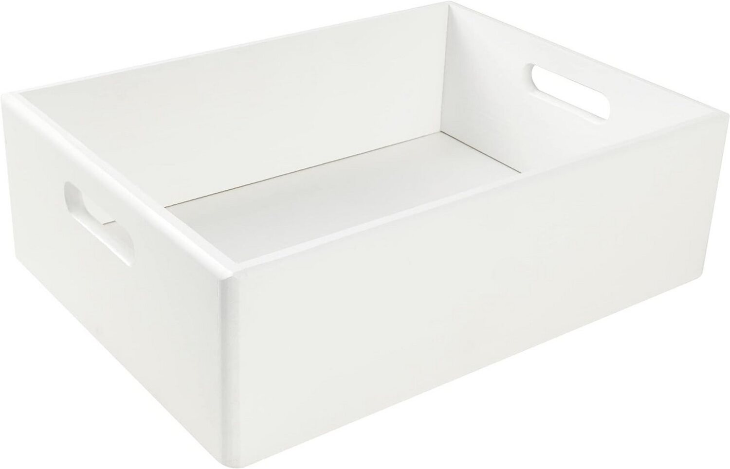 Creative Deco Holzkiste XXL Obstkiste Korb 40x30x13cm (1cm) mit Griffen ohne Deckel, mit Griffen, ohne Deckel Bild 1