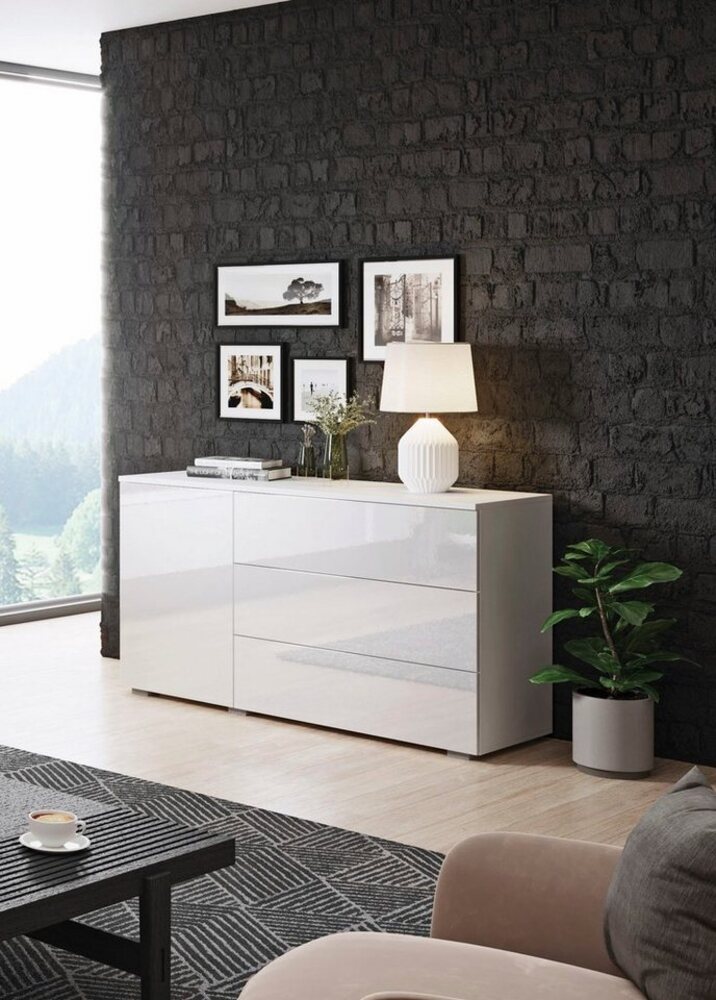 INOSIGN Sideboard PARIS (1 St), Moderne 110cm breite grifflose Kommode, vielseitig einsetzbar Bild 1