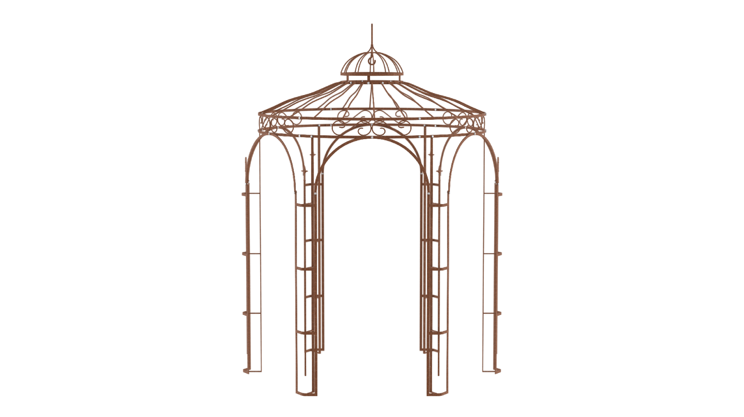 ELEO Metallpavillon rund Siena Ø 2,1 m unbeschichtet Bild 1