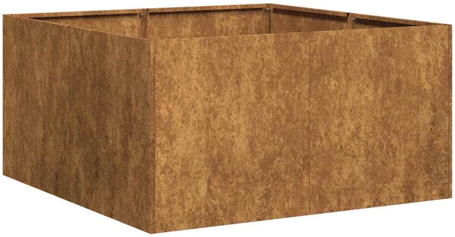 vidaXL Pflanzkübel Rostig 80x80x40 cm Wetterfester Stahl 860744 Bild 1
