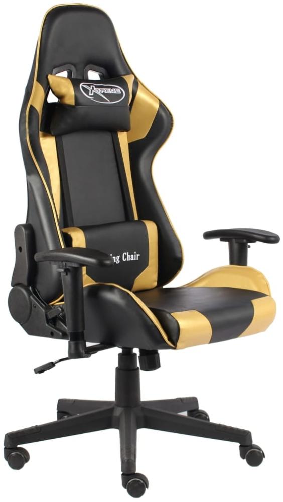 vidaXL Gaming-Stuhl Drehbar Golden PVC 20492 Bild 1