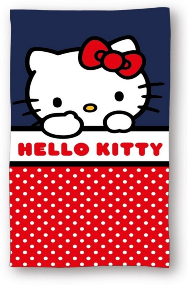 Hello Kitty Badehandtuch Strandtuch 70x140 cm aus Baumwolle – saugfähig & weich Bild 1