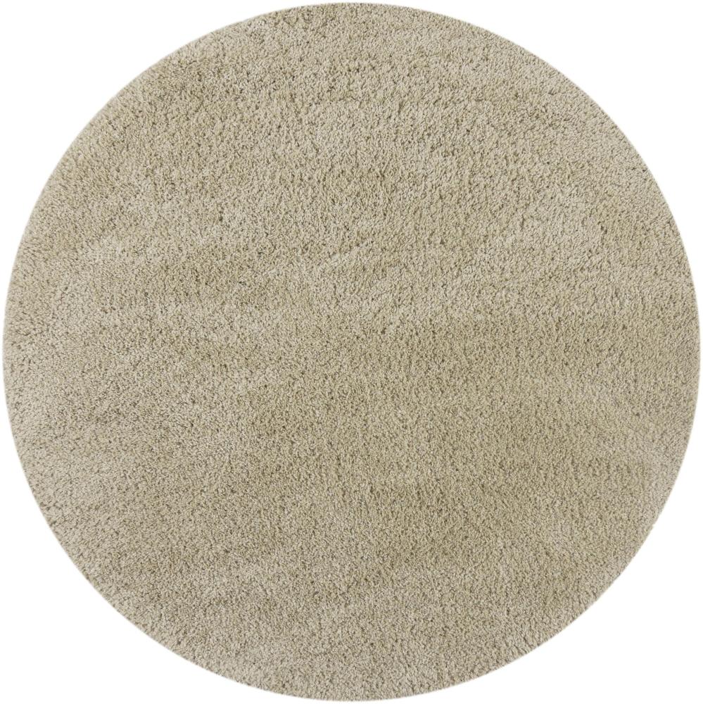 Kadima Design Strapazierfähiger & Kuscheliger Hochflor-Teppich "Lyne". Farbe: Beige, 133x133 cm Bild 1