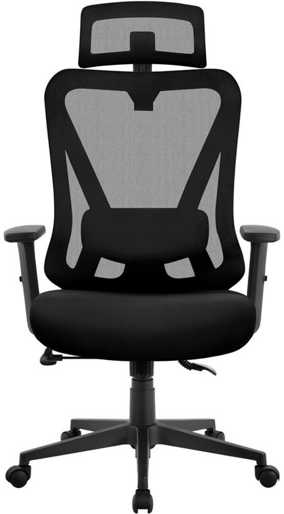 Yaheetech Drehstuhl, Schreibtischstuhl mit Verstellbarer Kopfstütze, Höhenverstellbar Bild 1
