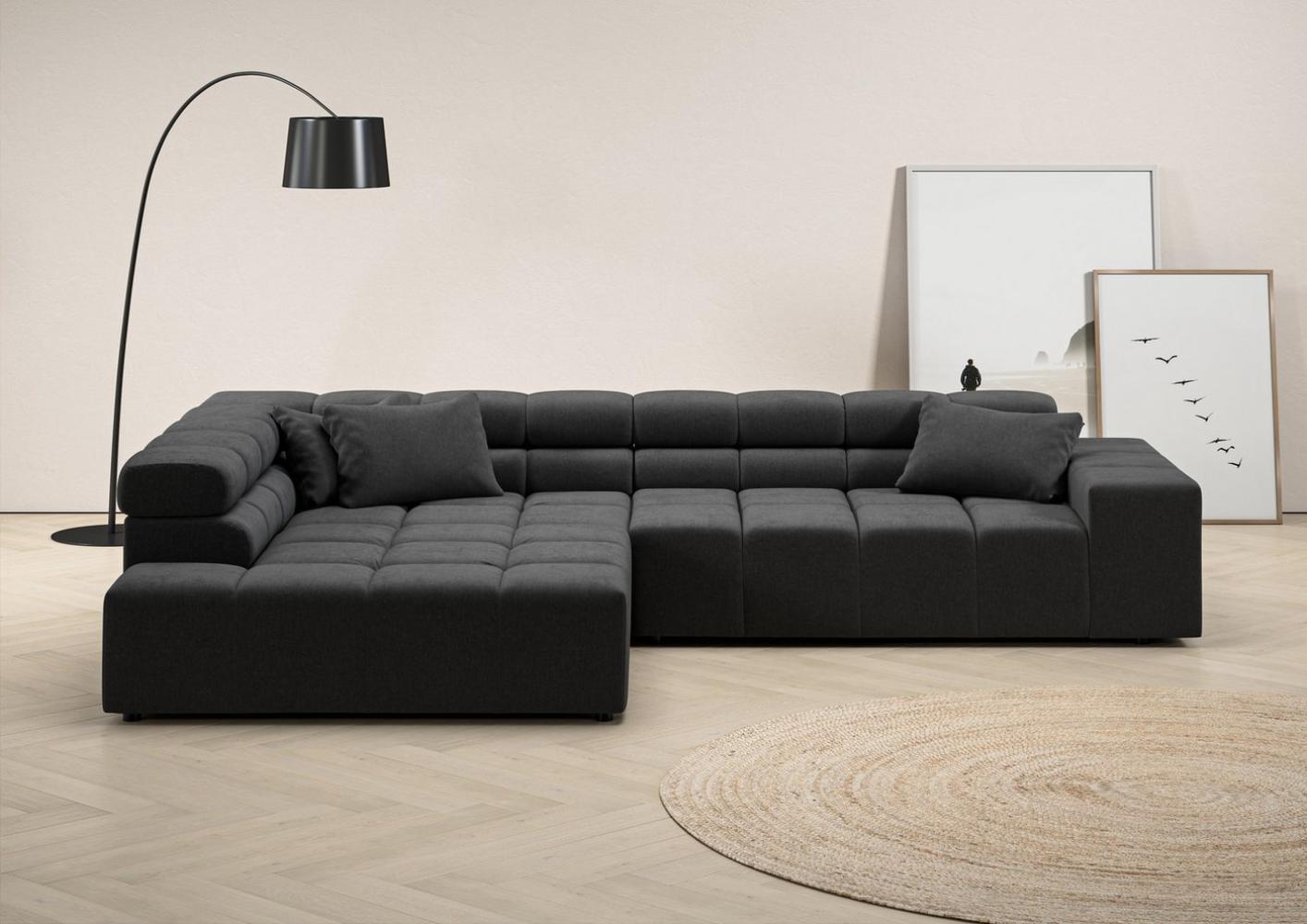 INOSIGN Ecksofa Ancona incl. Kopfteilverstellung, Zierkissen Breite 319cm, L-Form, wahlweise motorische Sitztiefenverstellung, auch in Cord + Easy Care Bild 1