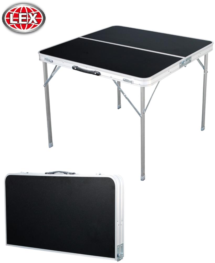 Alu Campingtisch Picknicktisch Klapptisch Koffertisch Garten Tragegriff 80x80 cm Bild 1