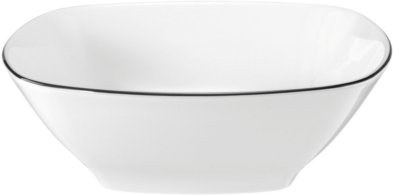 Seltmann Weiden Dessertschale Lido Black Line, Porzellan, (1-tlg), Schale eckig 15 cm Bild 1