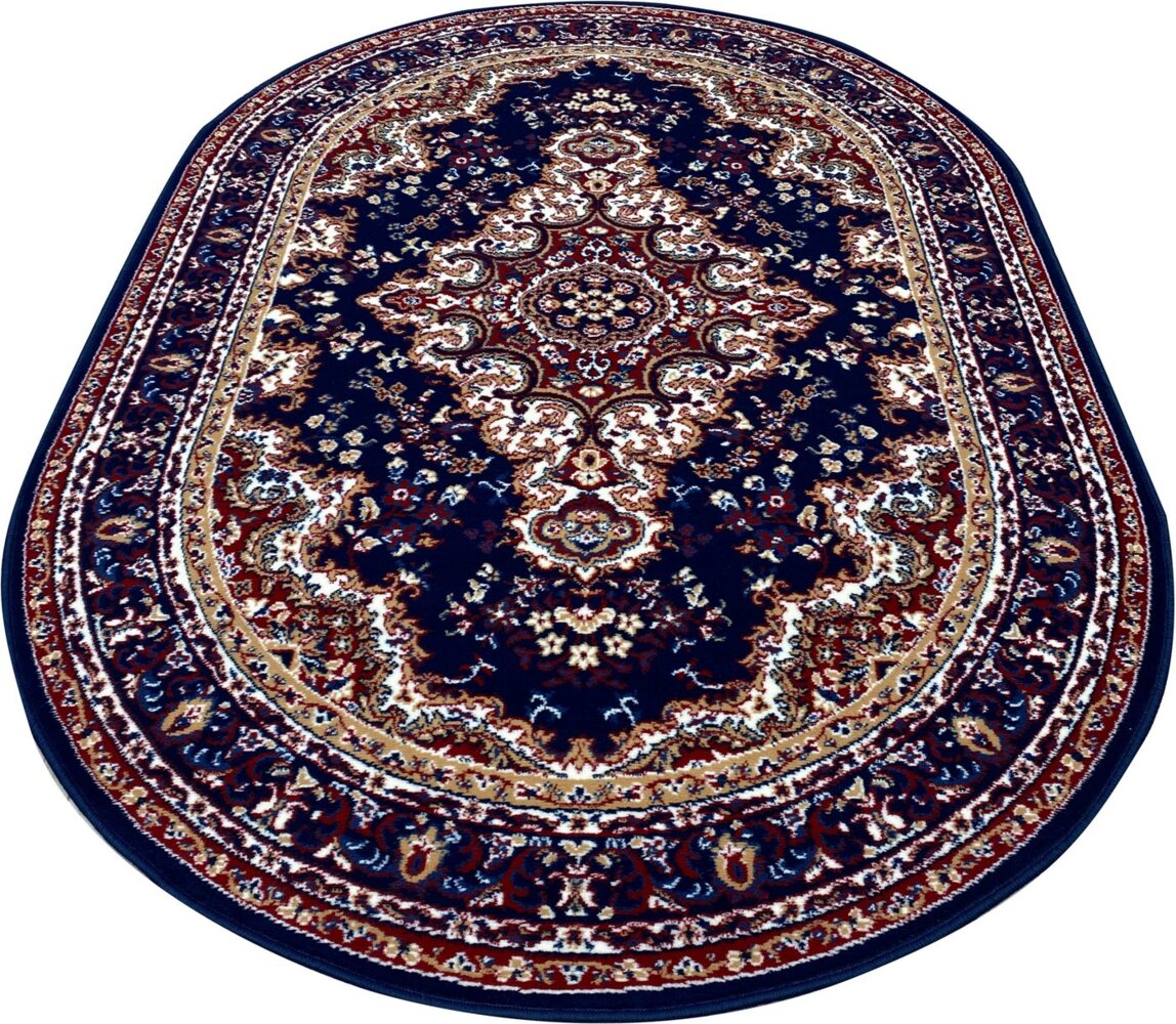 Home affaire Teppich Oriental, Made in Belgium, oval, Höhe: 7 mm, Orient-Optik, mit Bordüre, Kurzflor, pflegeleicht, elegant Bild 1