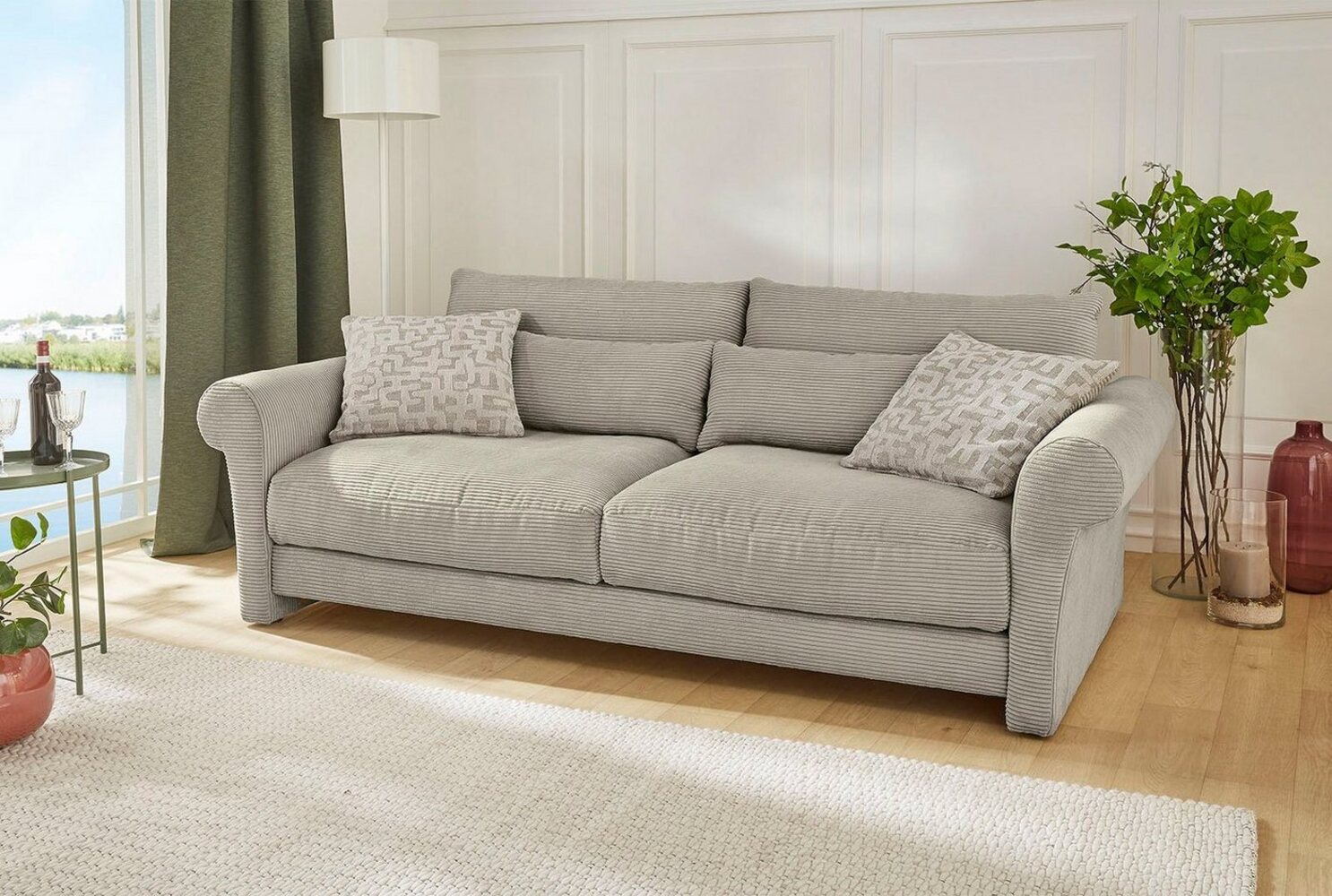 Jockenhöfer Gruppe Big-Sofa Maxima, Federkern,Schaumflocken,hervorragendes Sitzgefühl,Bezug in Cord Bild 1