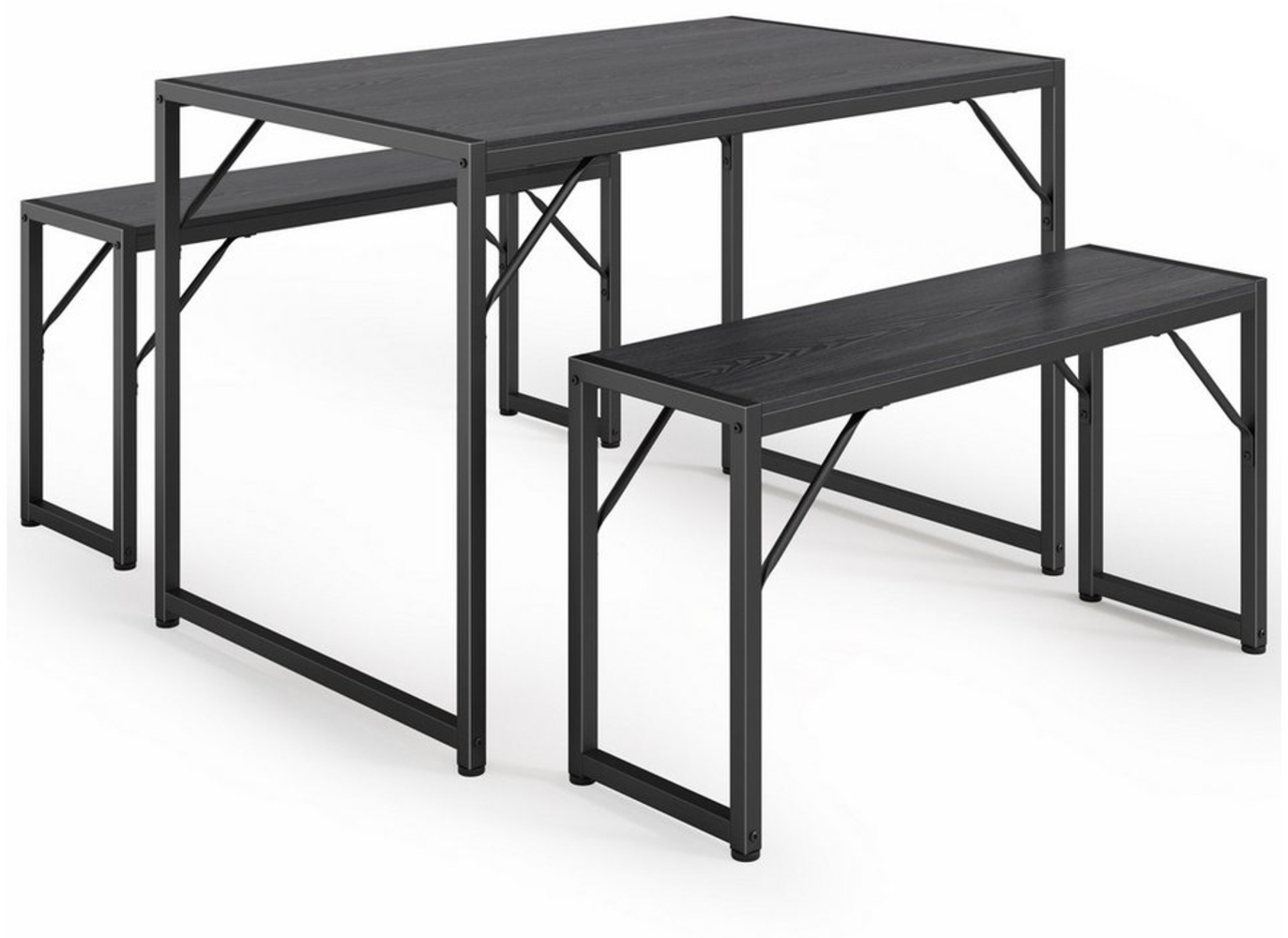 Bealife Essgruppe Set, 3-tlg, Esstisch-Set für 4 Personen mit 2 Bänken Bild 1