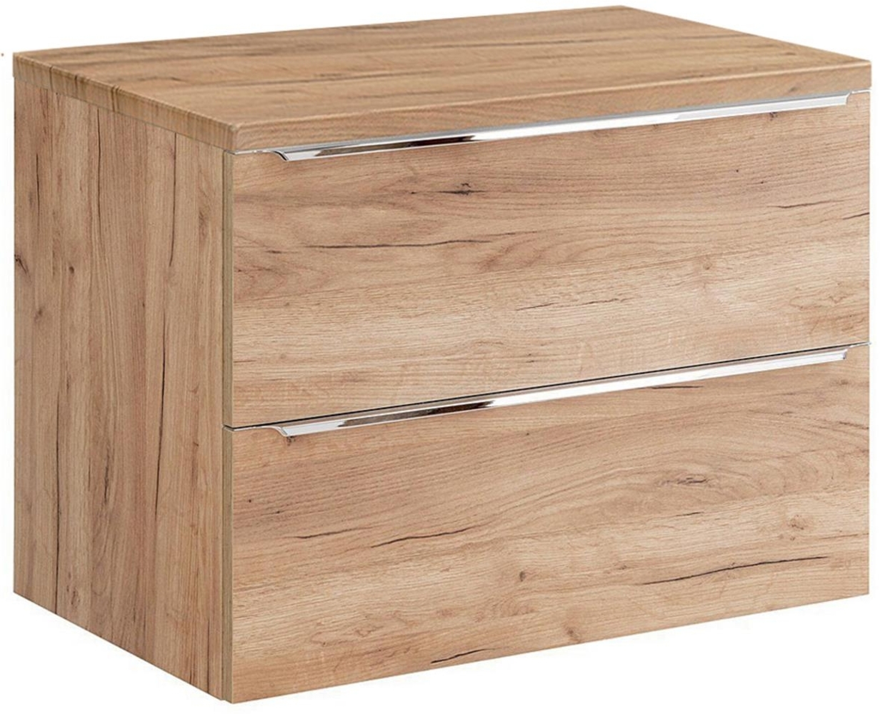 Waschtischunterschrank 81cm mit 2 Auszügen TOSKANA-56 in Wotaneiche, B/H/T ca. 81/59,5/46 cm Bild 1