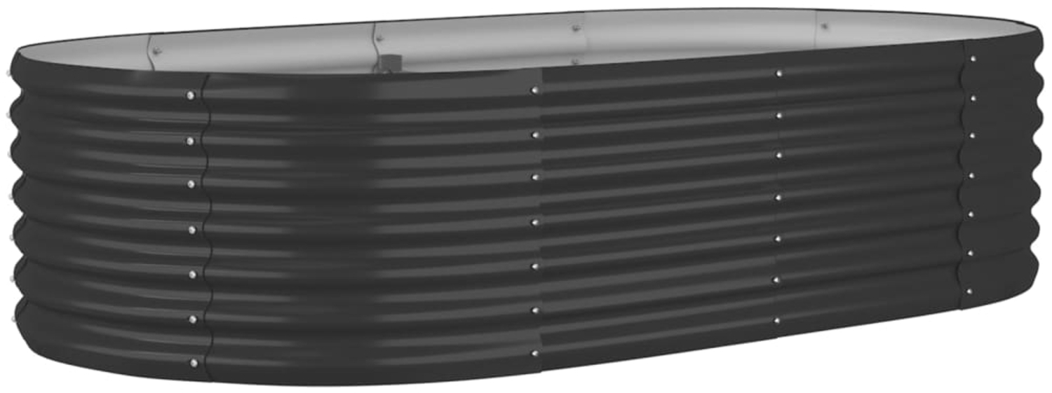 vidaXL Hochbeet Verzinkter Stahl 152x80x36 cm Anthrazit 318916 Bild 1