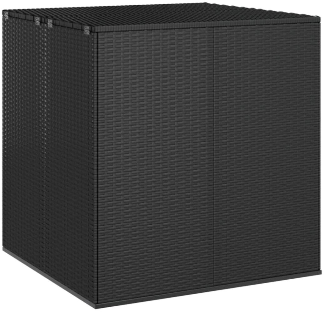 vidaXL Garten-Kissenbox PE Rattan 100x97,5x104 cm Schwarz 317226 Bild 1