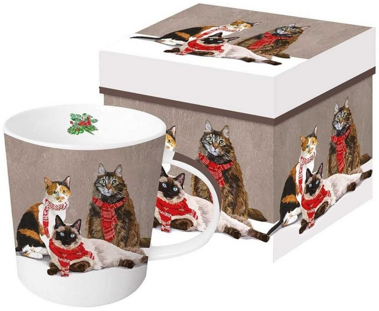 PPD Tasse Scarf Cats, Porzellan, Trendmug im Geschenkkarton Bild 1