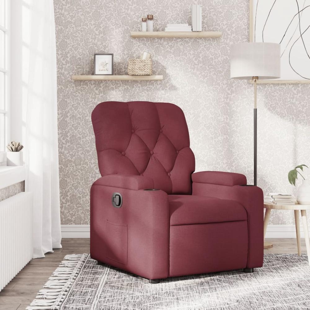 vidaXL Relaxsessel Weinrot Stoff 372482 Bild 1