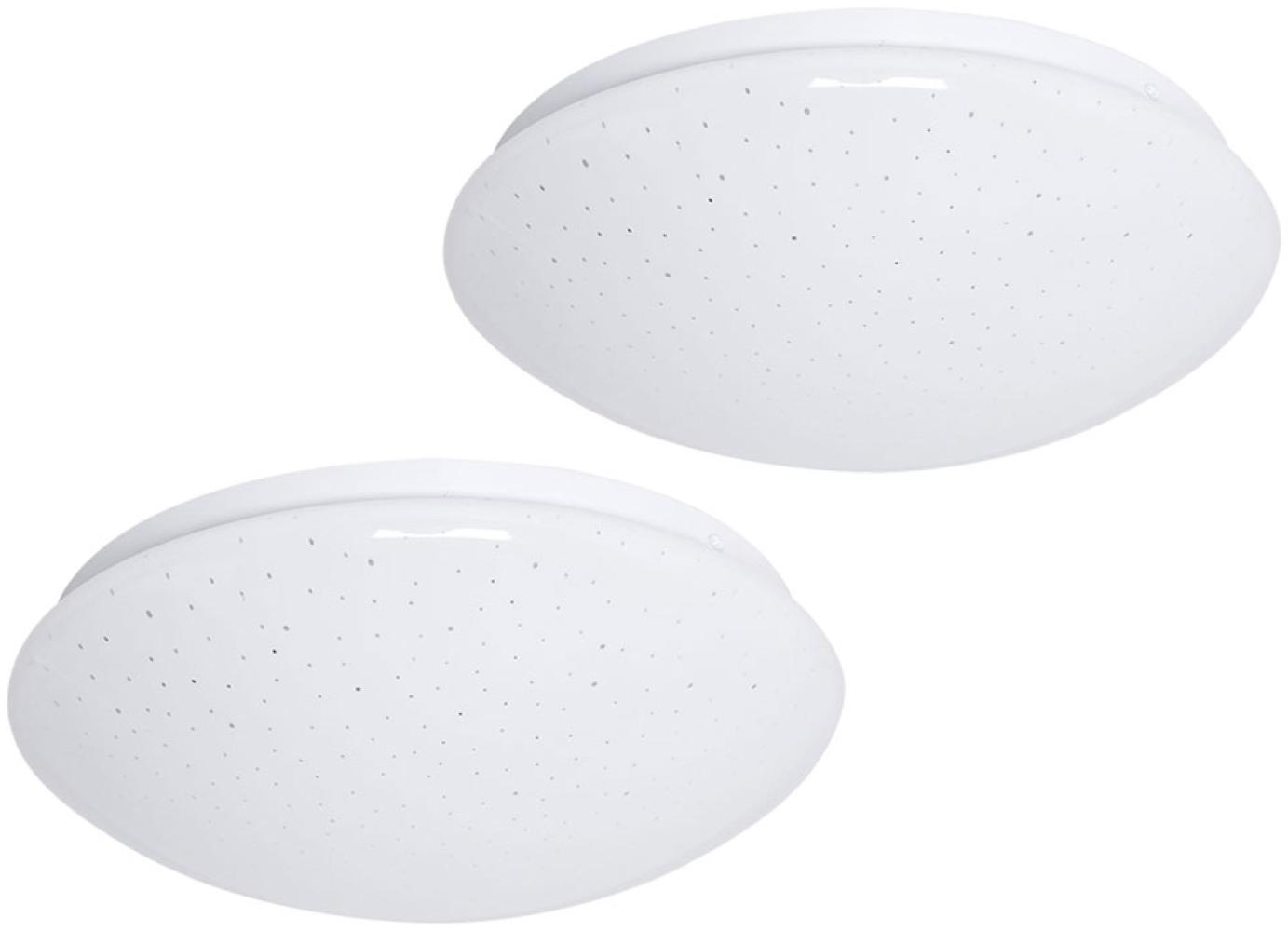 2er Set LED Deckenleuchte mit Sternenhimmel Effekt Bild 1