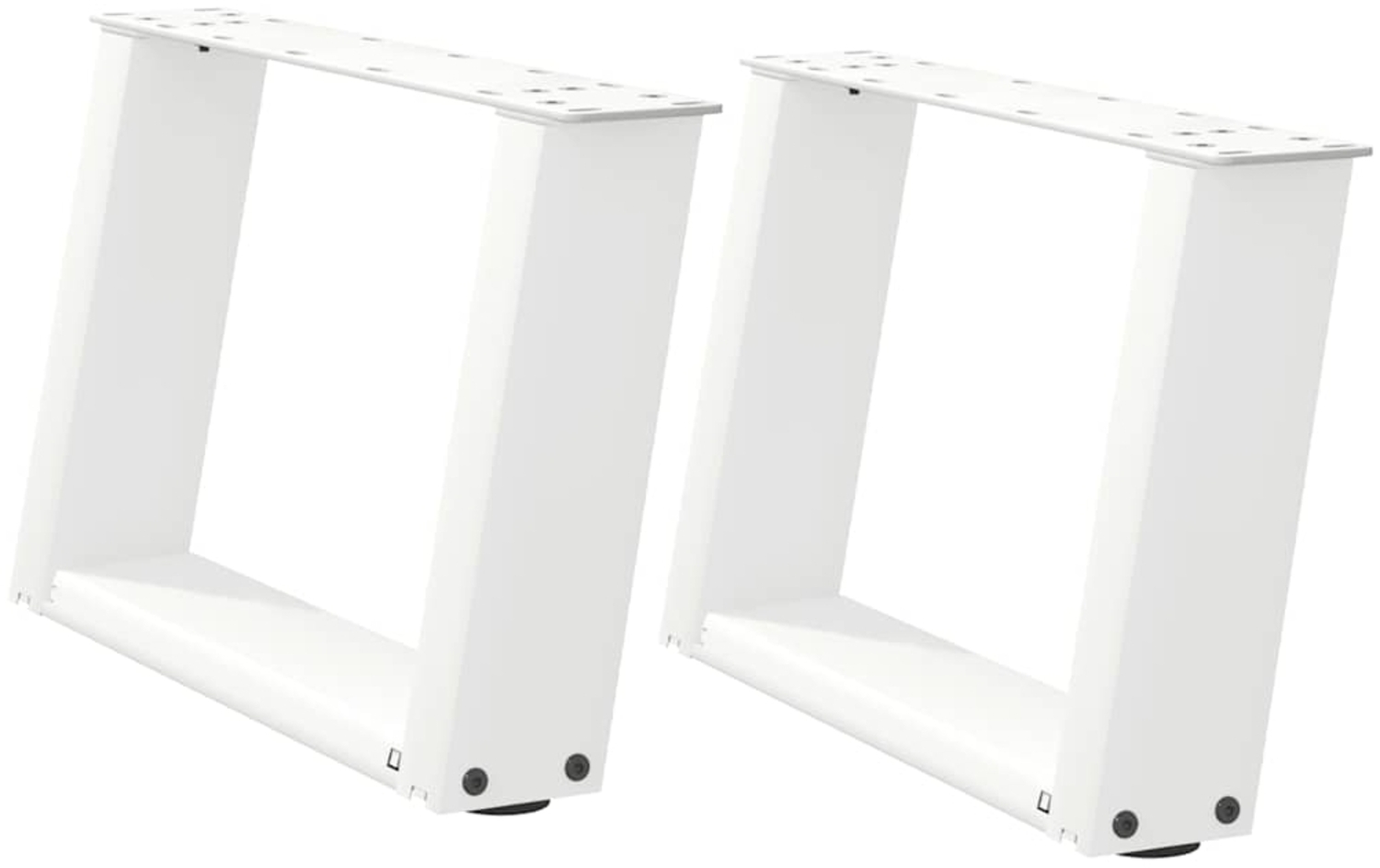 vidaXL Couchtischbeine U-Form 2 Stk. Weiß 50x(30-31) cm Stahl 4012745 Bild 1