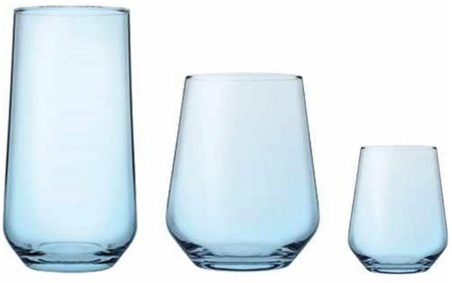 Pasabahce Allegra Universal Mehrzweck-Wassergläser 3er-Set Geeignet für Wein, Säfte, Soda, 470 ml (Highball) 420015 Türkis Bild 1