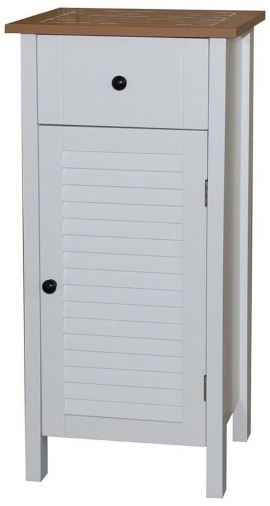 HTI-Line Midischrank Badezimmerschrank Bambus (Stück, 1-St, 1x Badezimmerschrank, ohne Dekoration) Midischrank 1 Schublade 2 Regalfächer Bild 1