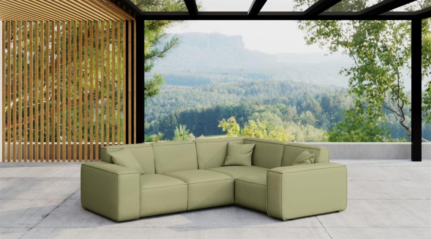 Garten Ecksofa SUMMER wetterfester Stoff NXL Lima kurzer Schenkel Rechts Bild 1