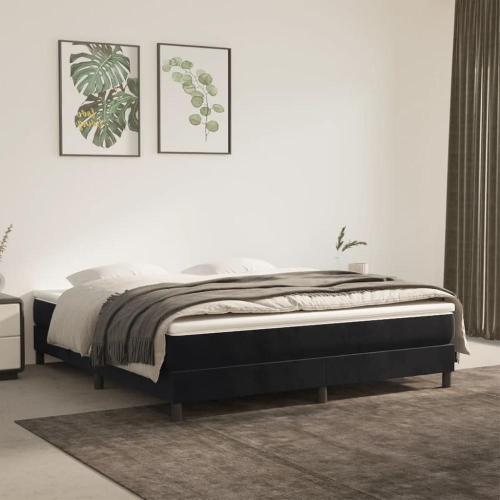 vidaXL Taschenfederkernmatratze Schwarz 160x220x20 cm Samt 4016626 Bild 1