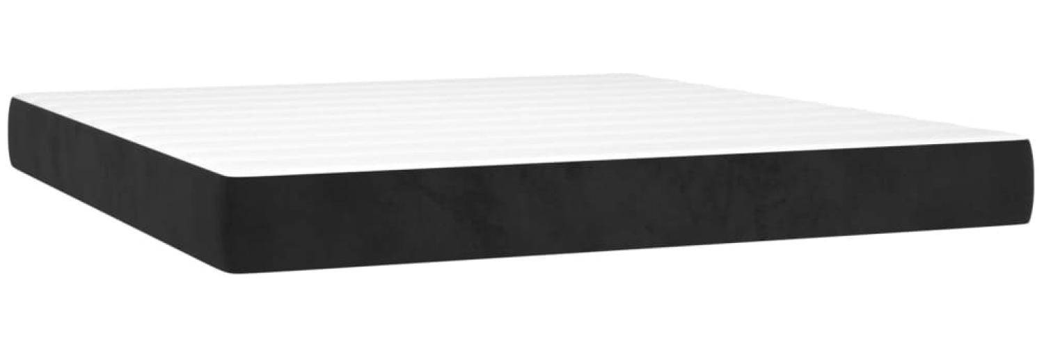 vidaXL Taschenfederkernmatratze Schwarz 160x220x20 cm Samt 4016626 Bild 1