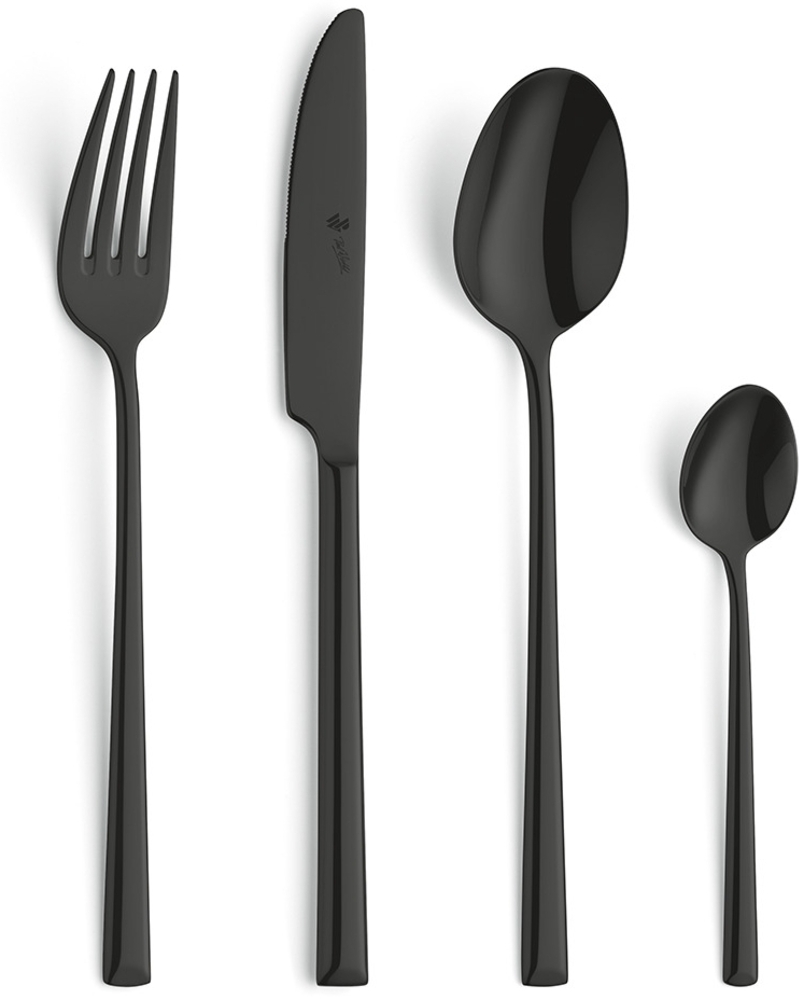 Paul Wirths VIVENDI Besteckset 24-teilig PVD schwarz hochglanzpoliert Bild 1