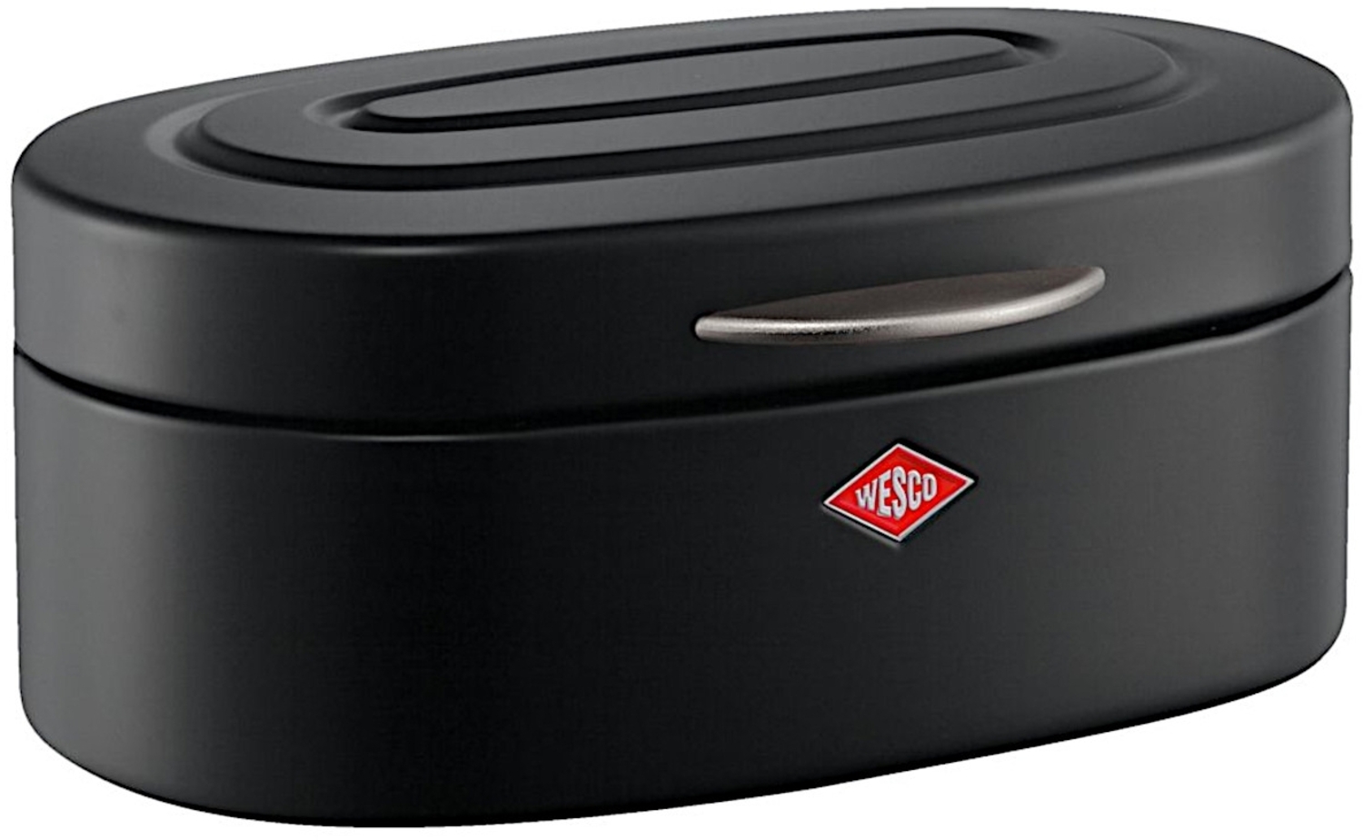 WESCO 236101-73 Brotkasten SINGLE ELLY in SCHWARZ MATT ovales Retro Design / Brotbehälter / Brotbox Bild 1