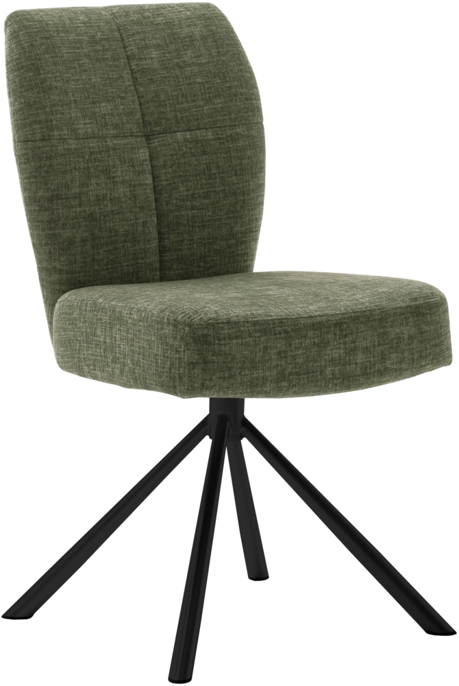 2er Set Esszimmerstuhl Kea - Olive / Schwarz Bild 1