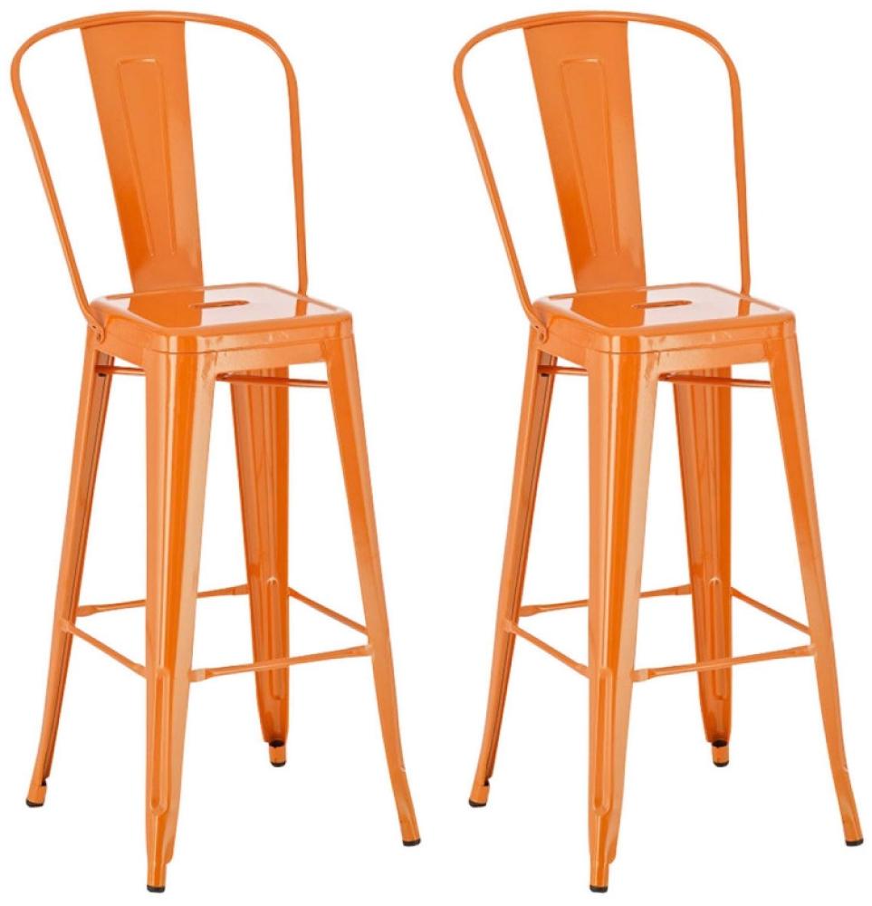 2er Set Barhocker Aiden, orange Bild 1