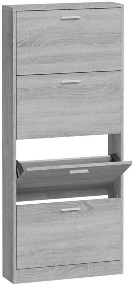 vidaXL Schuhschrank Grau Sonoma 59x17x150 cm Holzwerkstoff 342524 Bild 1