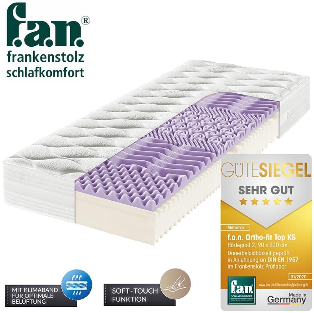 f. a. n. Ortho Fit Top KS Komfortschaummatratze 90x190 cm (Sondergröße), H3 Bild 1