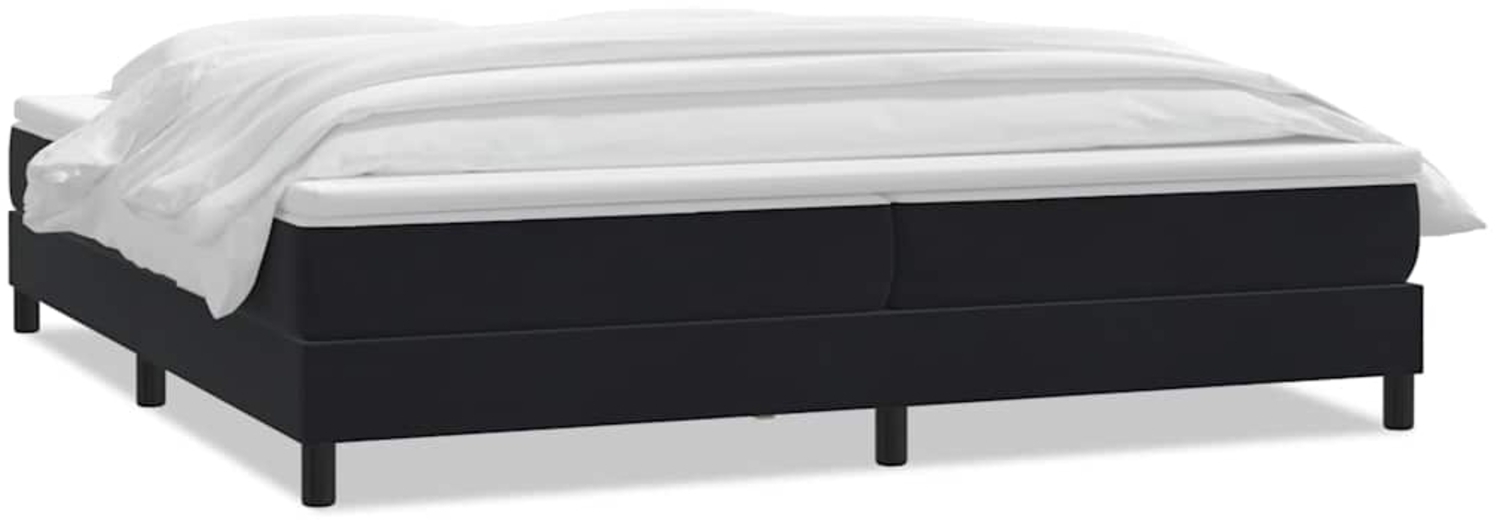 vidaXL Boxspringbett mit Matratze Schwarz 180x220 cm Samt 3315983 Bild 1